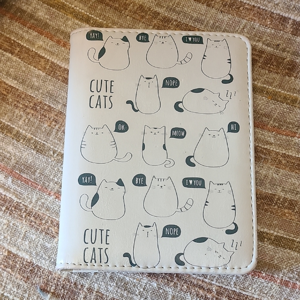 Cute Cats White Cat Passport Case